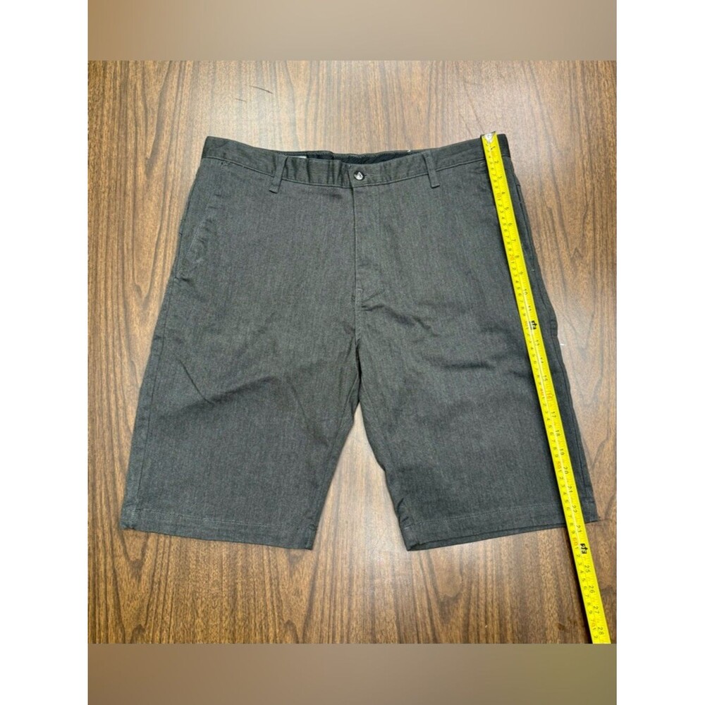 Volcom Men's Dark Gray Flat Front Chino Shorts Size 36 - Picture 6 of 11